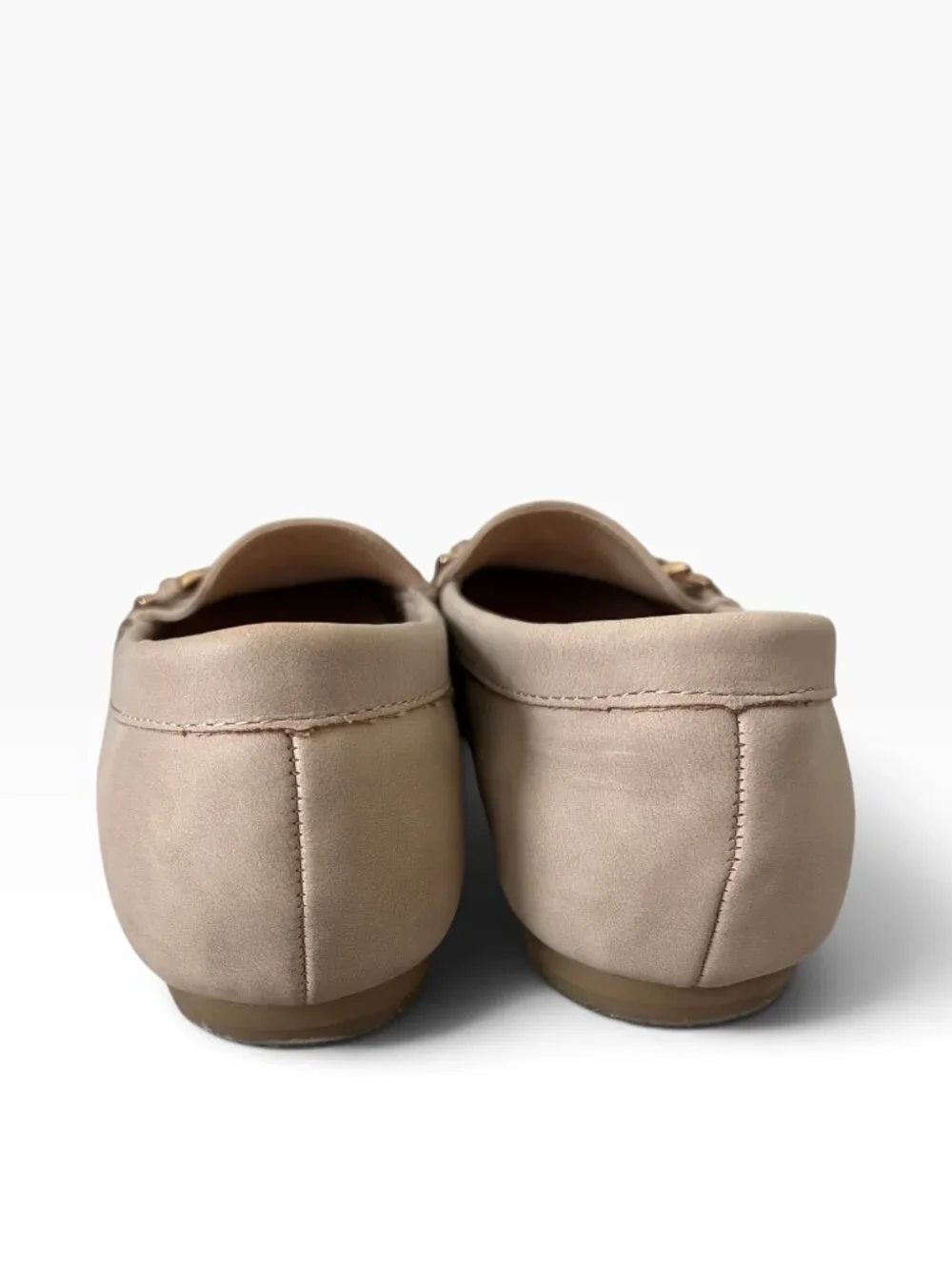 Lauren Blakwell Tan Chain-Trim Driving Loafers 8.5